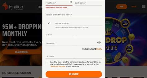 sign up ignition casino.